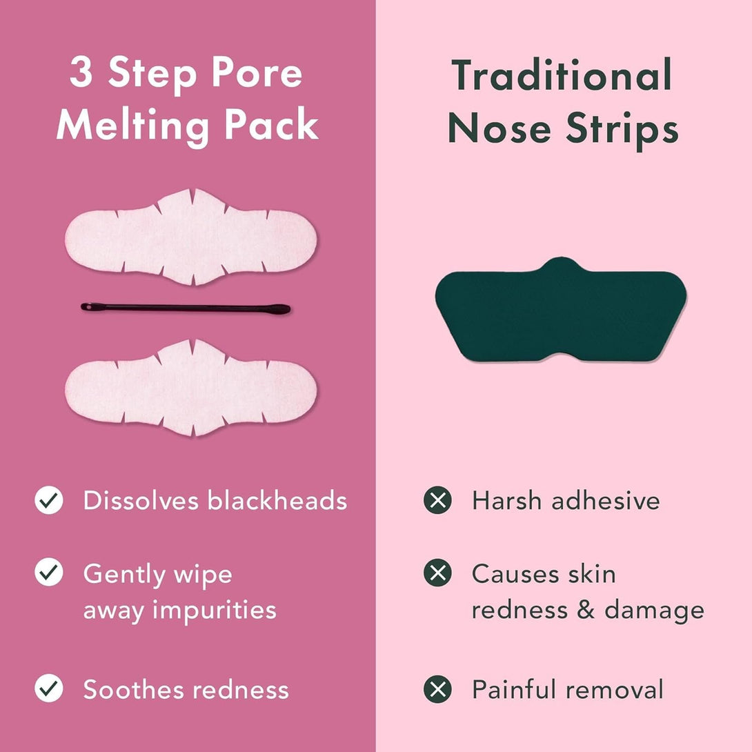 Rael Blackhead Remover, Miracle Patch Melting Pack, Nose Strips for Blackheads, Pore Cleansing and Soothing Sheets, 3 Step Kit, Sebum Removing Cotton Swabs, Dermatologist Tested