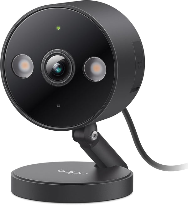 Tapo by Tp-Link 2K QHD Security Camera Indoor/Outdoor, Color Night Vision, Free Person/Pet/Vehicle Detection, Baby Monitor, Local/Cloud Storage, IP66, Dual-Spotlight, Black(C121)