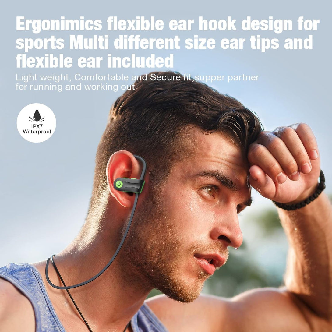 Boean Wireless Workout Headphones Bluetooth 5.3 with IPX7 Rating - 16 Hour Battery Life for Men & Women