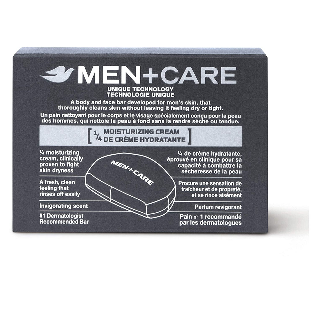 DOVE MEN + CARE 3 in 1 Bar Cleanser for Body, Face, and Shaving Extra Fresh Body and Facial Cleanser More Moisturizing than Bar Soap to Clean and Hydrate Skin 3.75 Ounce (Pack of 8)