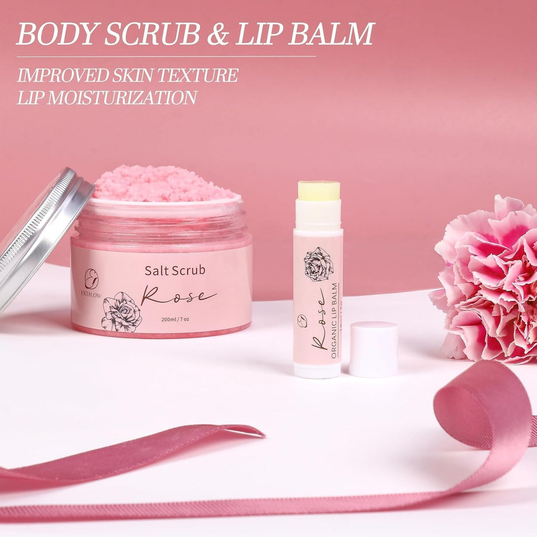 Spa Gifts for Women Bath and Body Gift Basket Mothers Day Gifts Rose Home Spa Set Self Care Gifts for Mom Sister Her Wife Birthday Gift for Women Spa Kit Care Package Thank You Gifts
