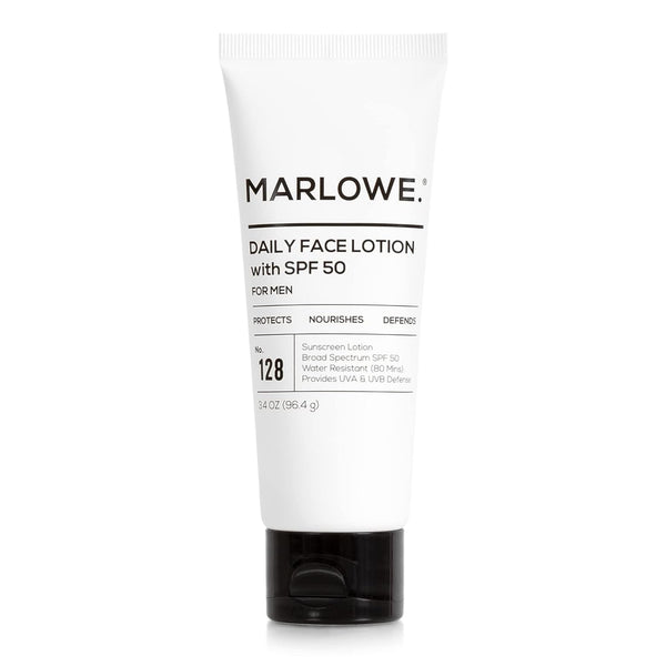 No. 128 Men'S Facial Lotion with Sunscreen SPF 50, 3.4 Oz, Oil-Free, Lightweight Daily Face Moisturizer for Men, Includes Natural Extracts to Hydrate, Nourish & Soothe