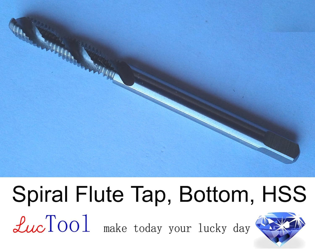 10-32 UNF Spiral Flute Tap Bottom GH3 Limit 2 Flute HSS Uncoated Bright Finished Ground Thread. Luctool Provides Premium Quality Hand Tools for Metal Threading.