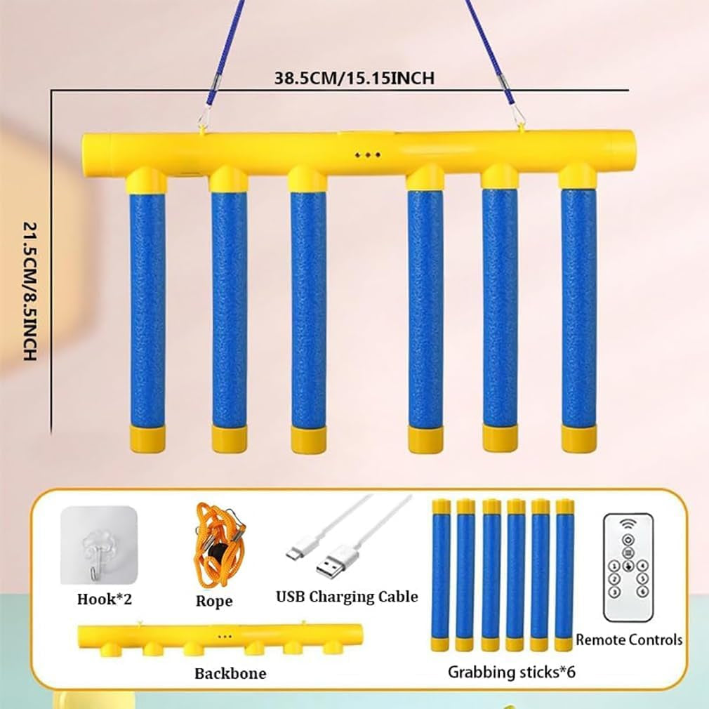 2025 Upgrade Reflex Challenge Game, Catching Sticks Game, 3 Adjustable Speed Drop Stick Game, Hand Eye Coordination Training Reaction Training Toy for Kids and Adults (Blue (Remote Control))