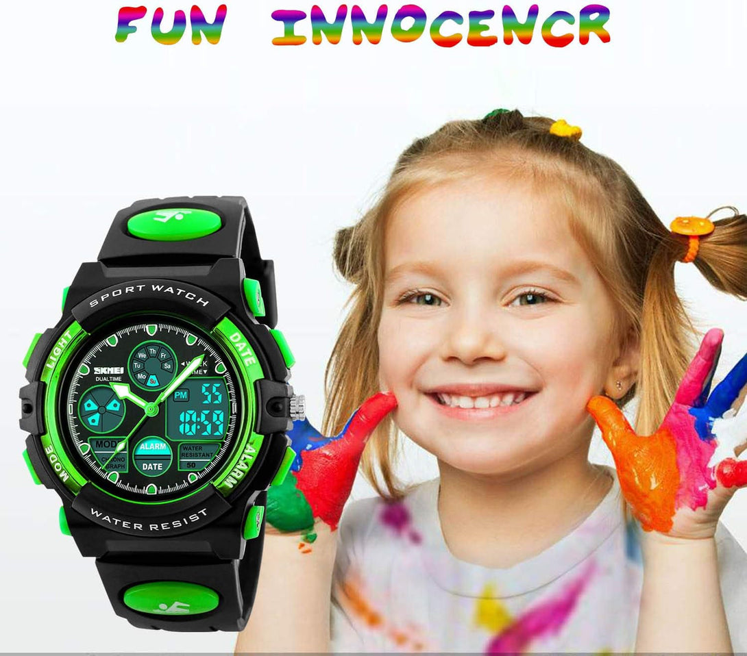Cofuo Kids Digital Sport Watch, Boys Girls Waterproof Sports Outdoor Watches Children Casual Electronic Analog Quartz Wrist Watches with Alarm Stopwatch