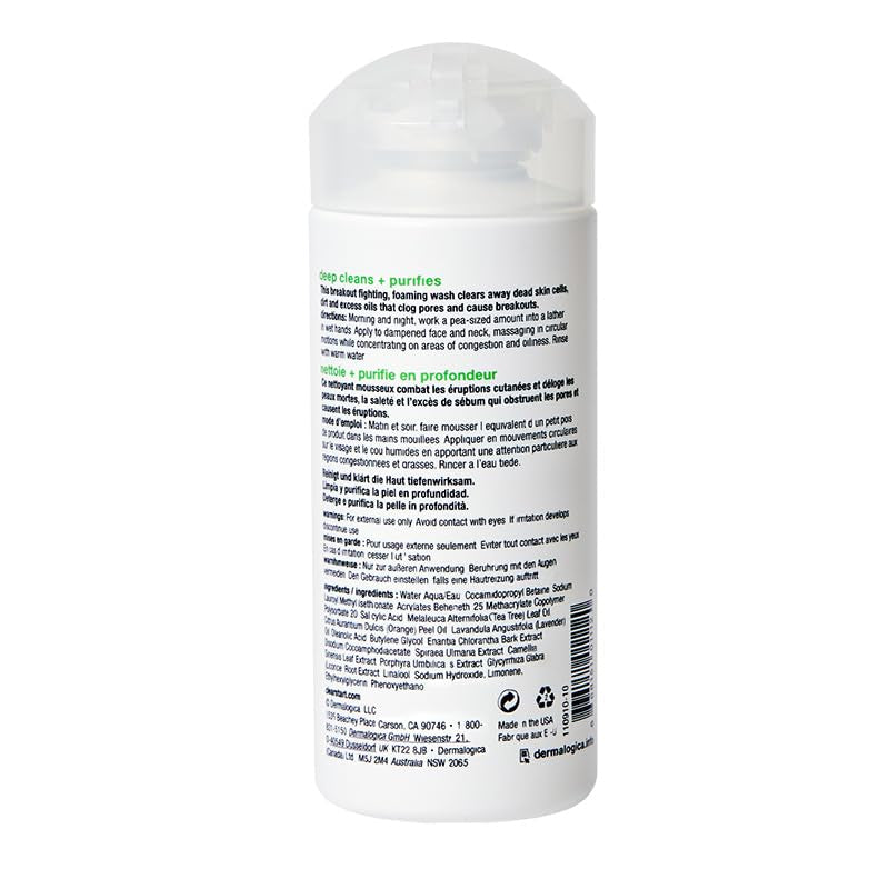Dermalogica Clear Start Breakout Clearing Foaming Wash - Acne Face Wash with Salicylic Acid & Tea Tree Oil - Dive into Pores to Clear, Soothe, & Energize