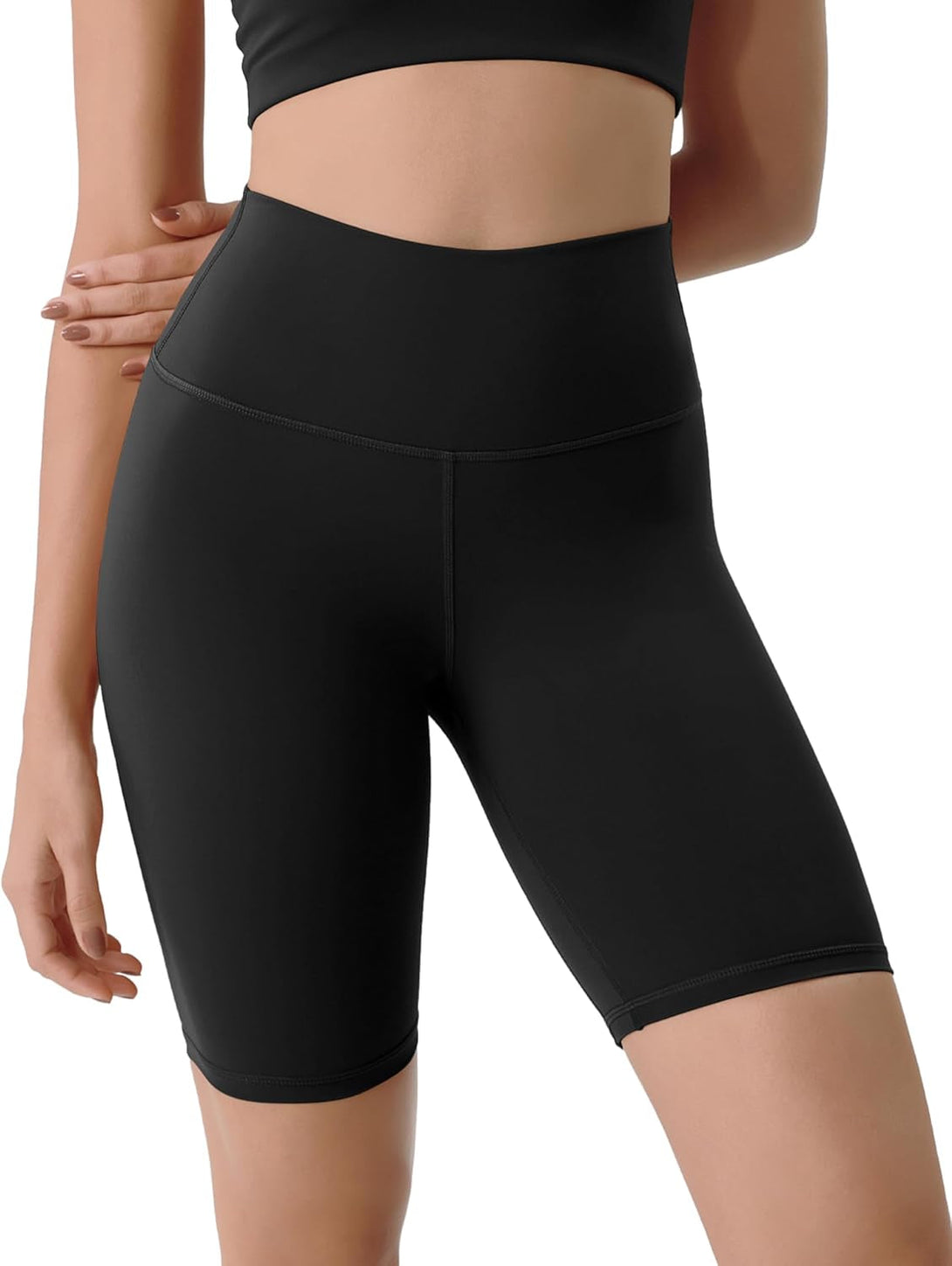 ODODOS ODLIFT Compression Shorts for Women, 4" / 6" / 8" / 10" High Waist Workout Biker Shorts with Inner Pocket