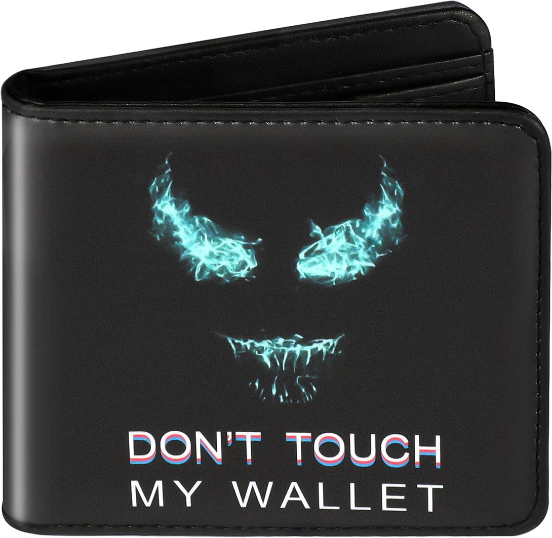 Cool Wallet- Funny Leather Credit Id Card Cash Holder Man Black Rfid Blocking Zipper Wallets with Coin Pocket Id Window Aesthetic Men Teen Boy Male Youth Guys