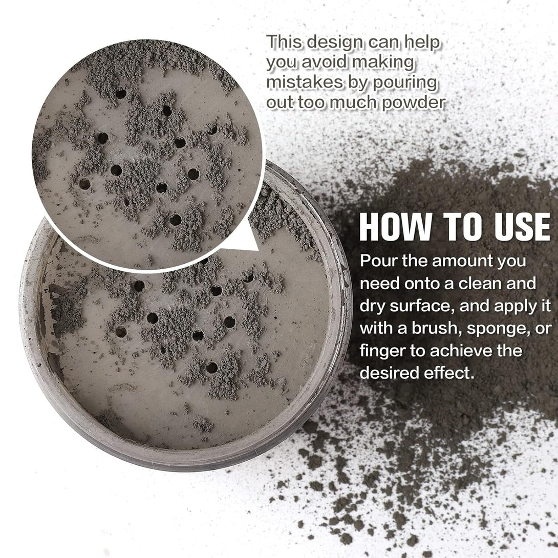 BOBISUKA Makeup Special Effects Dirt Powder for Halloween Makeup Theme Party Wedding Movies Stage Performances Cosplay(0.78 Oz)(Gray Stone)