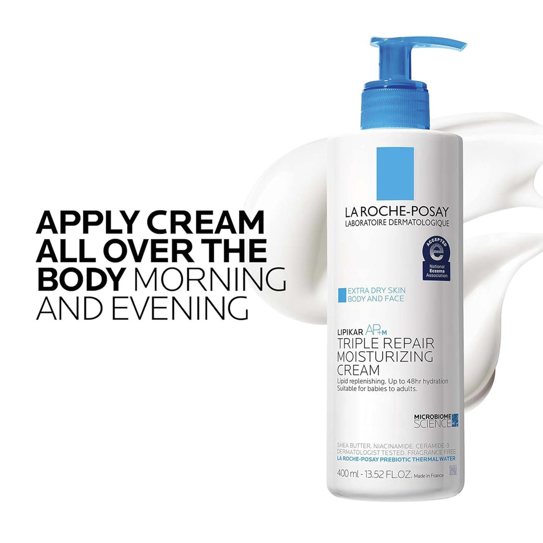 La Roche-Posay Lipikar AP+ Triple Repair Moisturizing Cream | Face & Body Lotion for Dry Skin | Shea Butter & Niacinamide Moisturizer | Gentle Face & Body Cream for Dry, Rough & Sensitive Skin