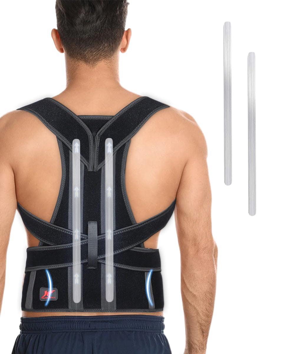 Back Brace Posture Corrector for Women and Men, Lower and Upper Back Pain Relief, Shoulder Straightener and Adjustable Full Back and Lumbar Support