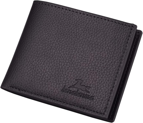 Slim Wallet for Men with Coin Purse, Minimalist Wallet with Zipper, Bifold Mens Wallets with Credit Card Holder, PU Leather Men'S Wallet with Money Clip, Carteras Para Hombres (COFFEE)