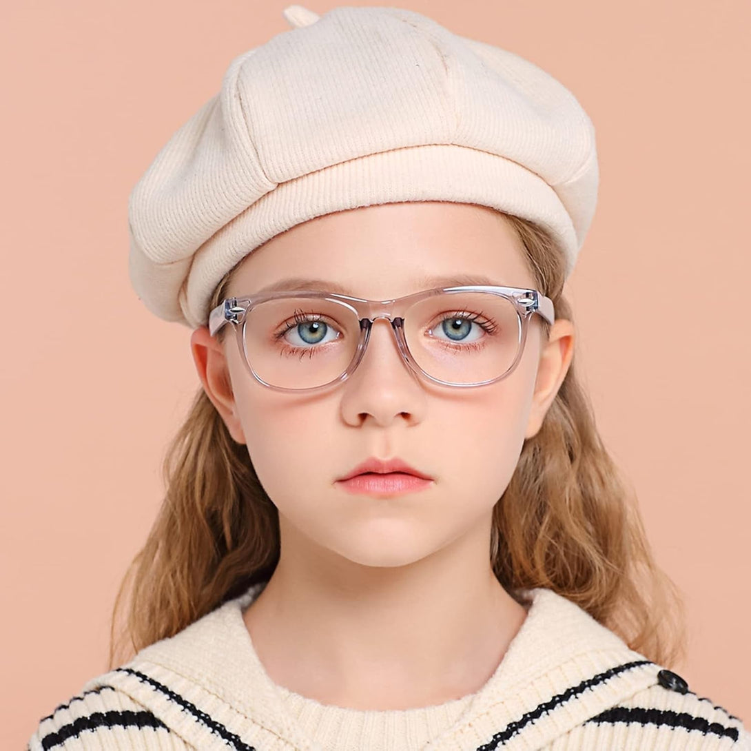 3 Pack Kids Blue Light Blocking Glasses for Girls and Boys Computer Blue Light Blocking Glasses for Age 3-9 (Black + Dark Blue + Light Blue)