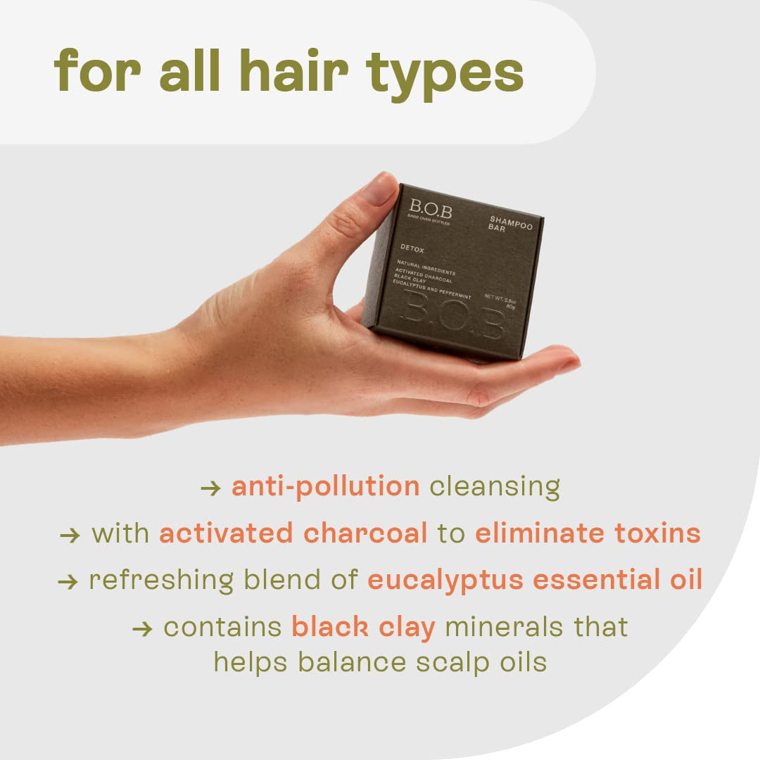 B.O.B BARS over BOTTLES Solid Shampoo Bar (Detox)