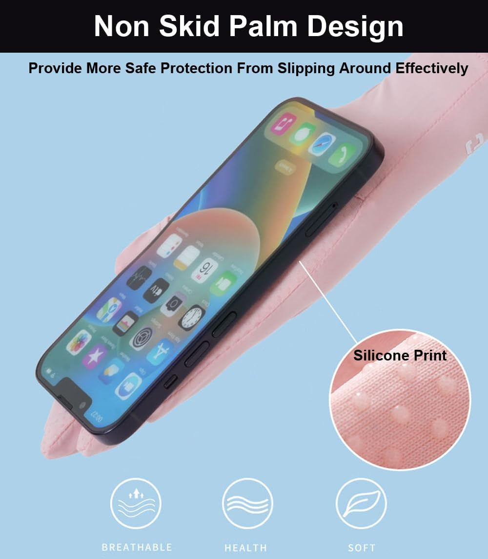 Ultra Thin Full Finger UV Protection Driving Gloves for Women, Ice Silk UV Summer Gloves