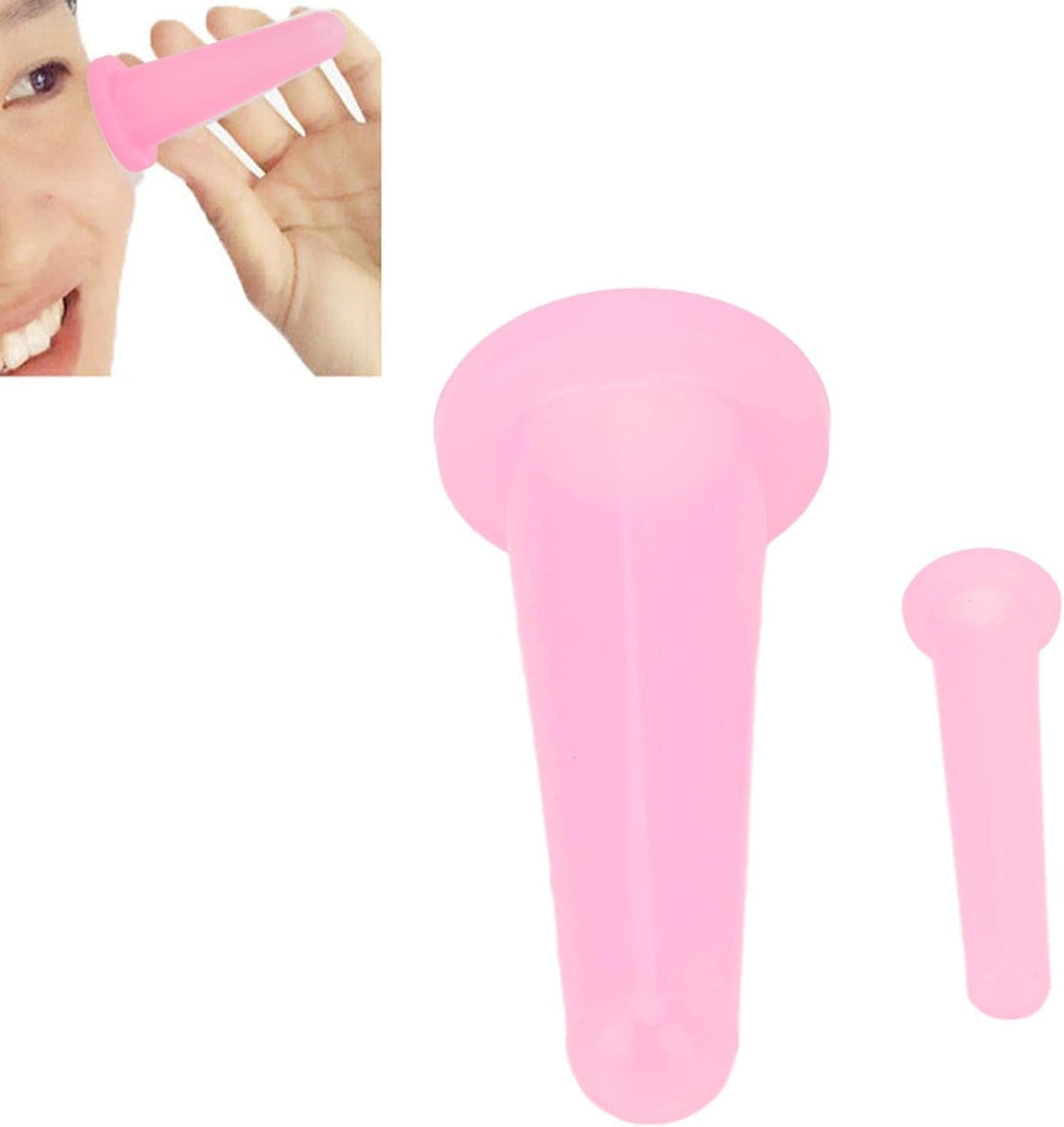 2Pcs Pink Cupping Set,Mini Silicone Face Cupping Set Vacuum Suction Massage for Adults,Body and Face,Anti Wrinkle,Promotes Sleep Health Care Health and Household， Cups anti Cup Facial Cupping Set
