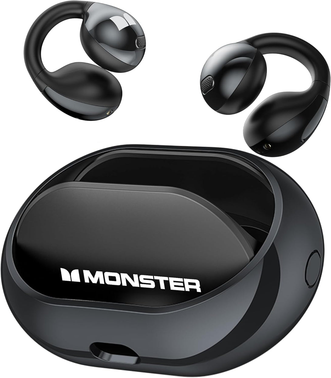 Monster Open Ear AC600 Headphones, Bluetooth 5.4 Wireless Earbuds with Hifi Stereo, Clip-On Earbuds with ENC Clear Call, 21H Playtime, Touch Control, IPX6 Waterproof Wireless Headphones for Sport