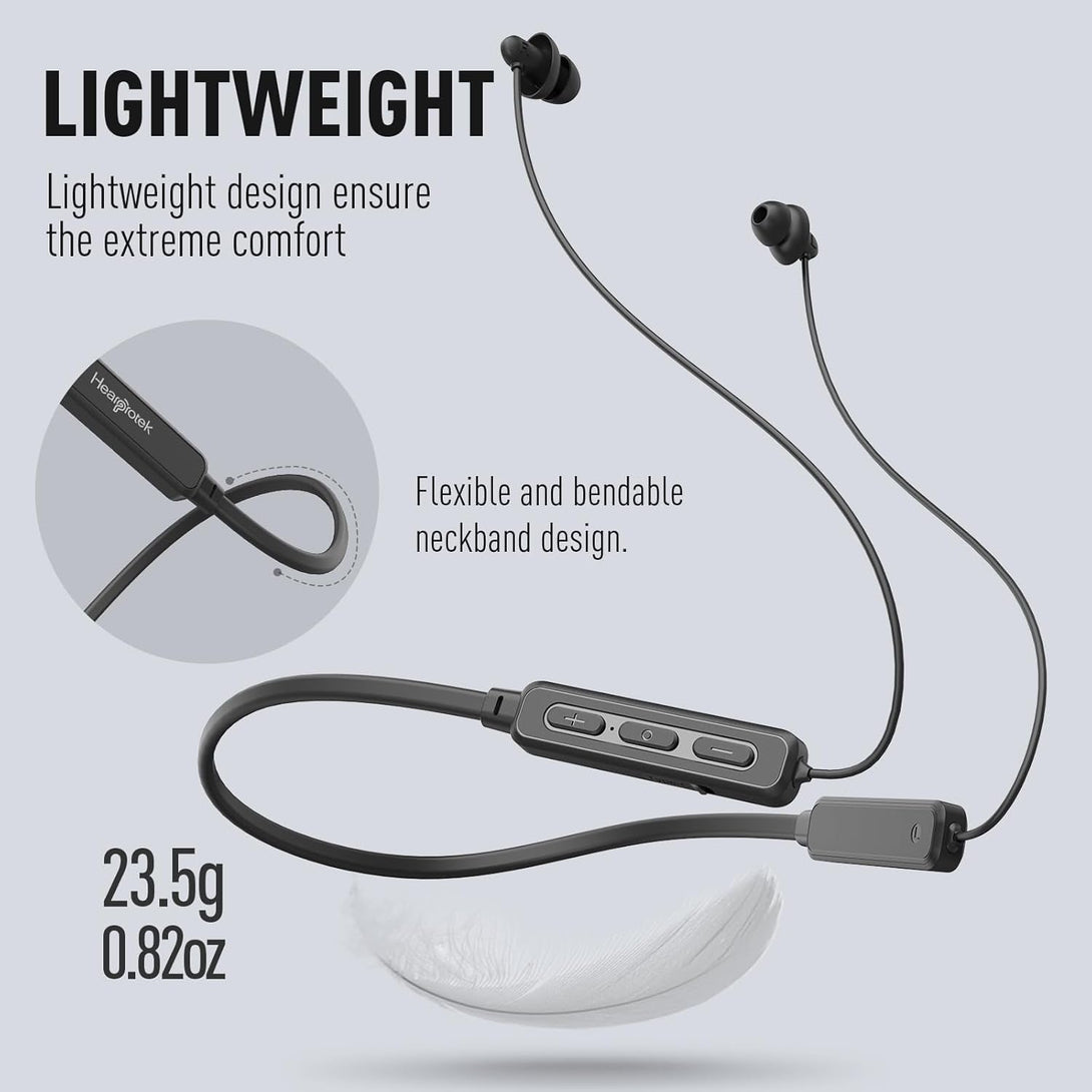 Hearprotek Wireless Headphones, Bluetooth 5.4 Sleep Soft and Lightweight In-Ear Earbuds for Sleeping, 25+Hour Playtime, Ideal for Side Sleepers, Relaxing, Meditating
