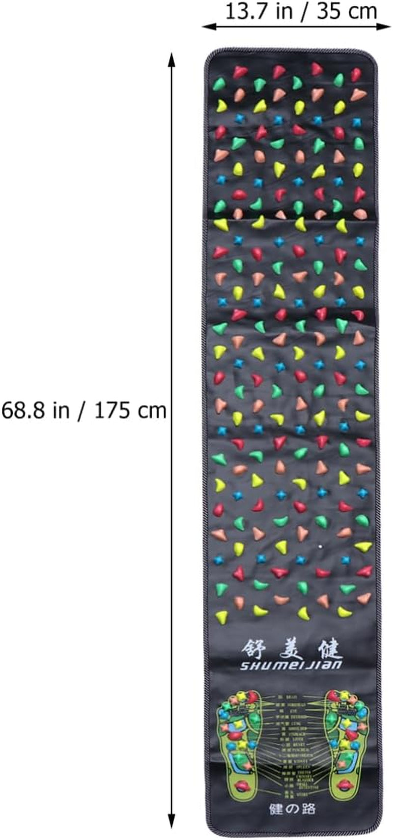 Healifty Massage Foot Cushion Foot Massage Mat Non-Slip Foot Massager Mat Walk Reflexology Massager Mat Walkway Mat Foot Mat Relaxes Muscle Massage Pad Carpet Cobblestone