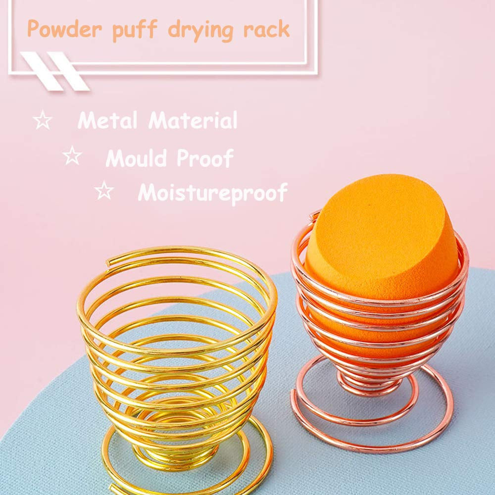 24Pcs Makeup Sponge Blender Set - 21 Pcs Latex-Free Vegan Sponges with 3 Pcs Makeup Blender Holder, Beauty Cosmetic Foundation Blending Powder Puff for Liquid Powers BB Cream (Style 1)