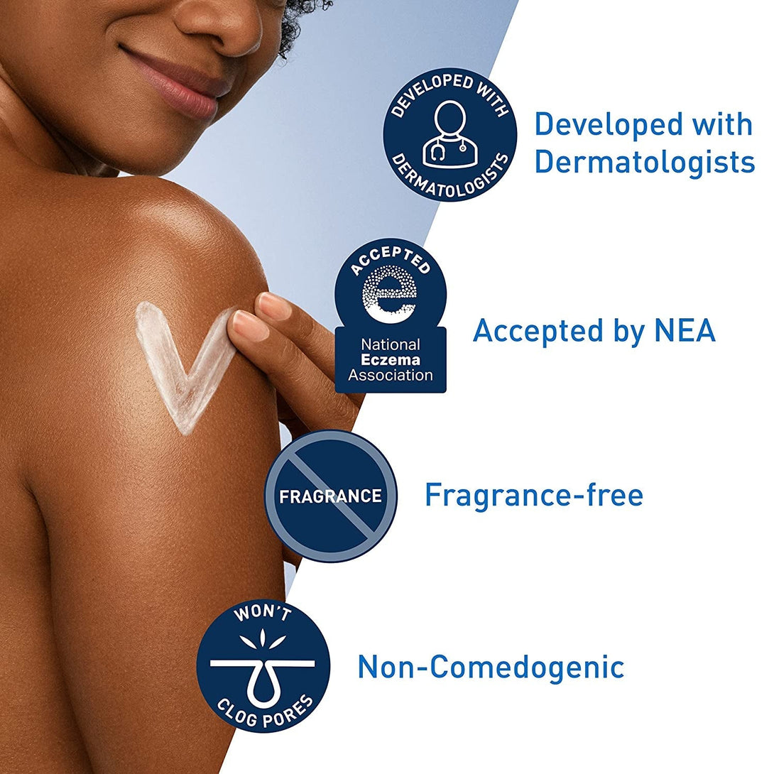 Cerave Daily Moisturizing Lotion for Dry Skin, Body Lotion & Face Moisturizer with Hyaluronic Acid and Ceramides, Daily Moisturizer, Fragrance Free, Oil-Free, 19 Ounce