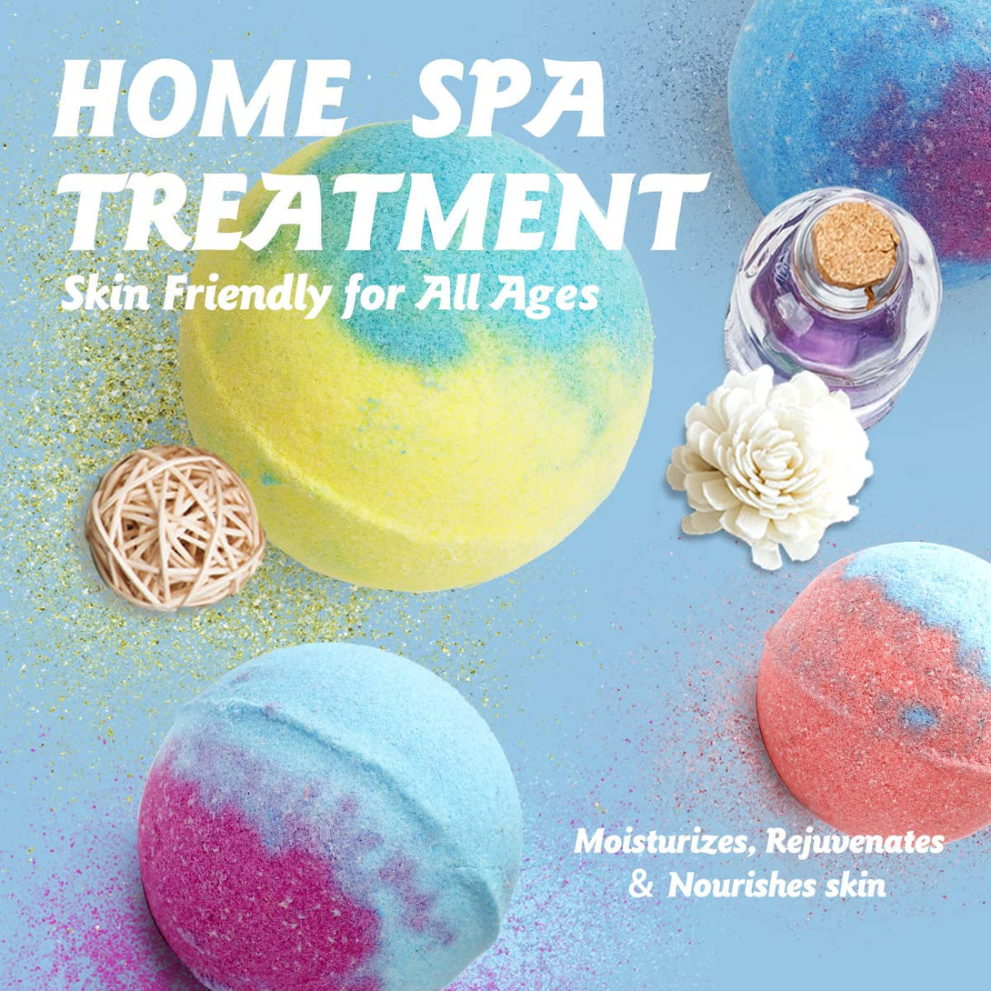 Bath Bombs for Kids 2 Packs (Each Pack of 12 Pcs), Supplement for Bath Shower Balls, Bath Fizzy Kits with Ziplock Bag Packaging Suitable as Travel