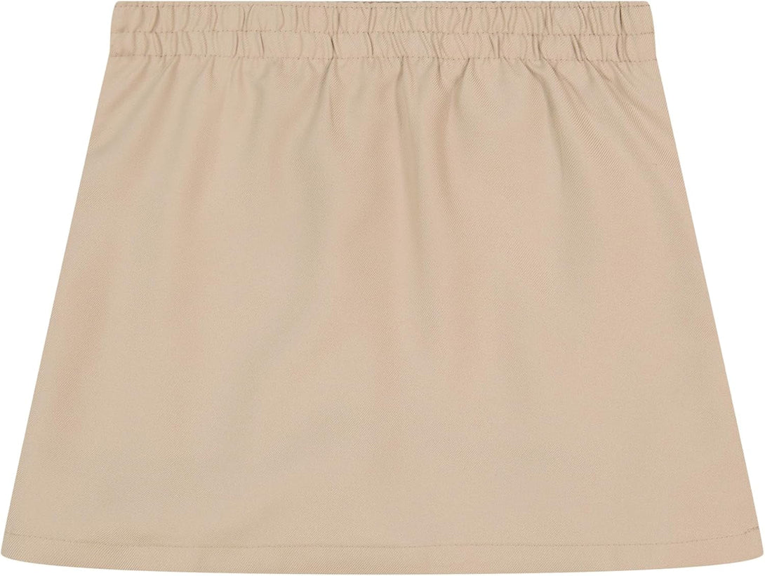 Nautica Girls' School Uniform Pleated Pull-On Scooter Skirt with Undershorts, Knit Waistband & Functional Pockets