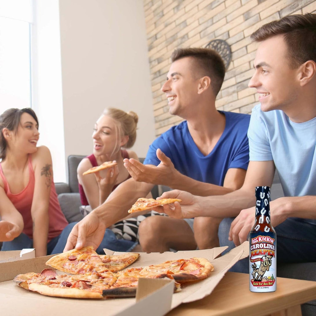 ASS KICKIN' Carolina Reaper Hot Sauce - 5 Oz - Premium Gourmet Hot Sauce for Chicken Wings and Breakfast Burritos–Perfect Stocking Stuffers or Christmas Gifts for the Hot Sauce Fan-Try If You Dare!