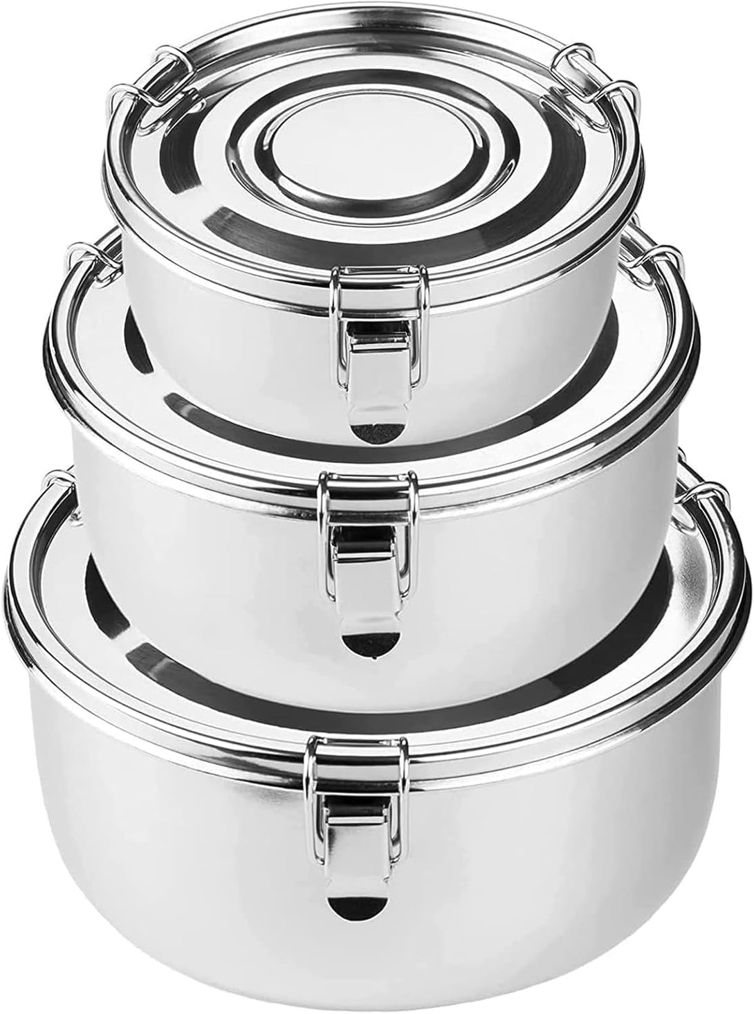 Premium Stainless Steel Food Storage Containers 304 Grade the Original Leak-Proof, Airtight, Smell-Proof - Perfect for Camping Trips, Lunches, Leftovers, Soups, Salads