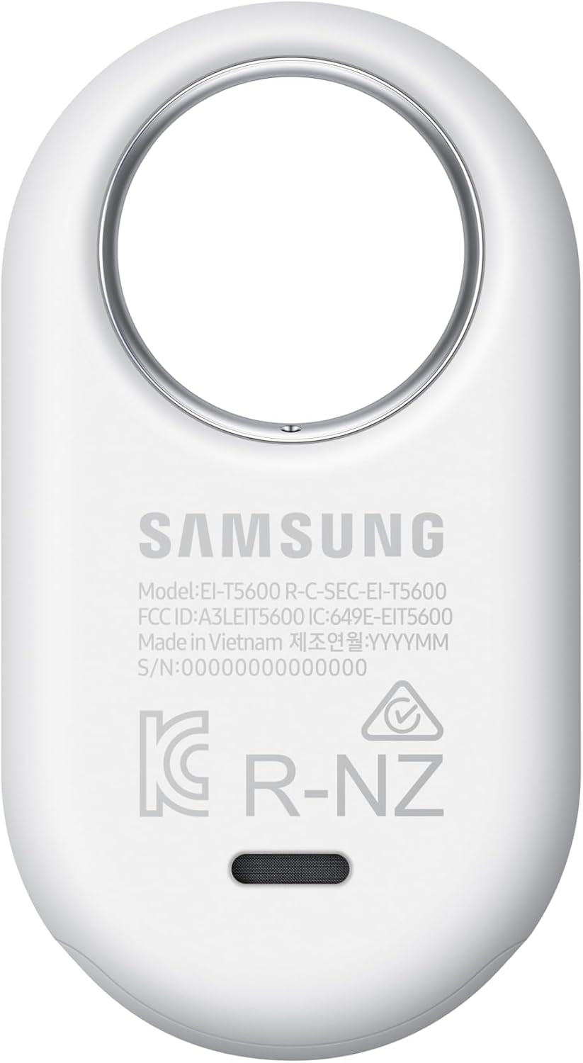Samsung Galaxy Smarttag2, Bluetooth Tracker, Smart Tag Tracking Device, Item Finder for Keys, Wallet, Luggage, Pets, Use W/ Phones and Tablets Android 11 or Later, 2023, 1 Pack, White