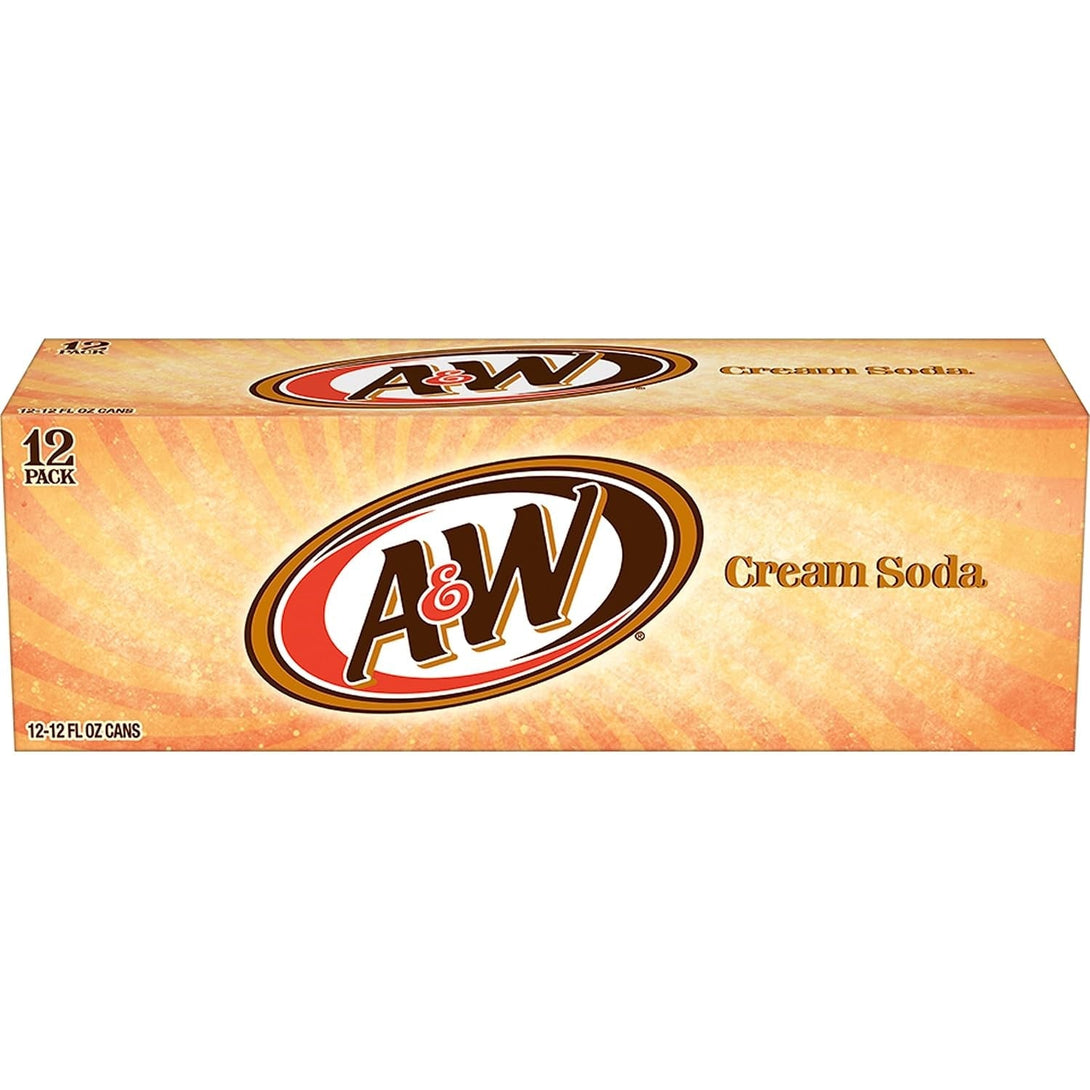 A&W Cream Soda, 12 Fl Oz Cans, 12 Pack