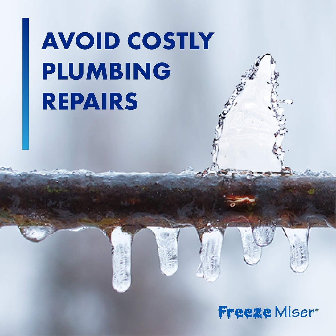 The Freeze Miser® -4 Pack- Outdoor Faucet Freeze Protection | Durable Replacement for Faucet Covers for Winter - Freeze Proof Outdoor Faucet Protector - Low Maintenance & Easy to Install - Saves Water