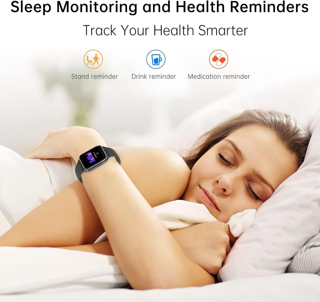 UMIDIGI Smart Watch Uwatch 5S for Men Women, Spo2 Oxygen Saturation Detection, Health and Fitness Tracker, 1.7" Touch Screen, 5ATM Waterproof, Heart Rate Monitor, Sleeping Tracking for Android Ios