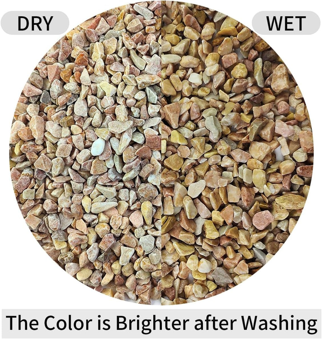 5Lbs Natural Pea Gravel Pebbles, 3/8 Inch Decorative Succulent Rocks Pebbles for Indoor Plants. River Rocks for Vase and Outdoor Garden Landscaping Rocks