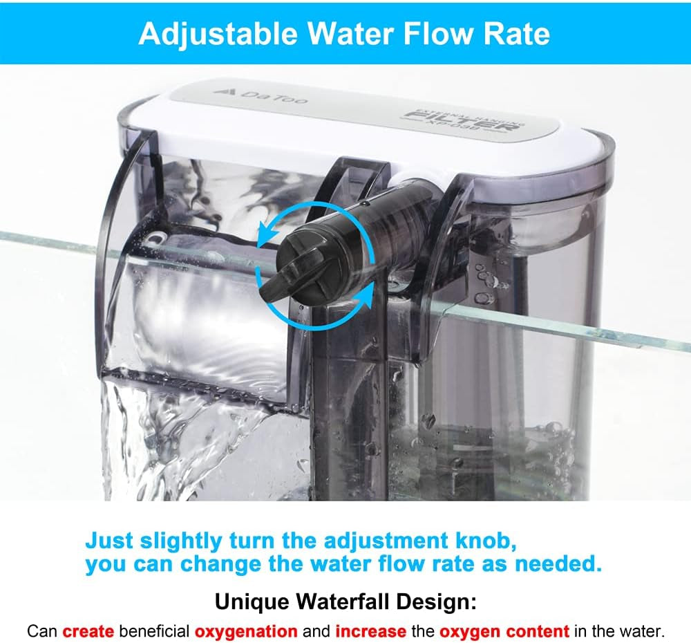 Aquarium Hang on Filter Small Fish Tank Hanging Filter Power Waterfall Filtration System