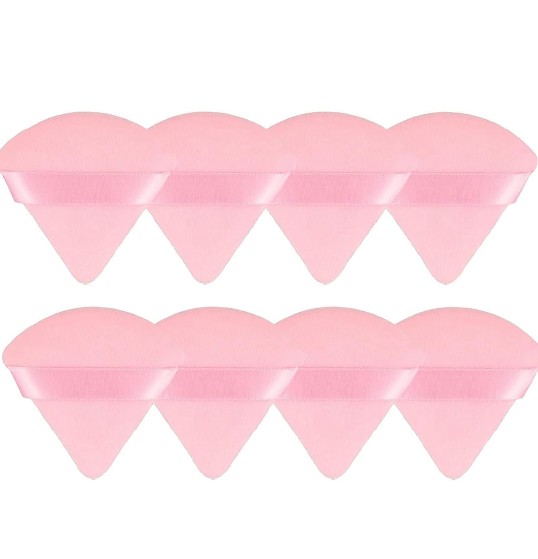 8 Pieces Triangle Powder Puff Face Soft Triangle Makeup Puff Velour Cosmetic Foundation Blender Sponge Beauty Makeup Tools
