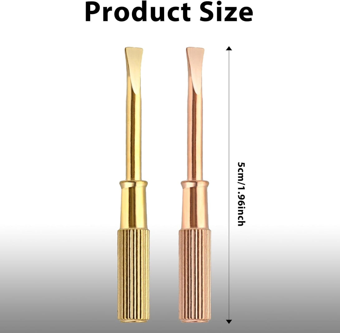 2Pcs Bracelet Screwdriver Titanium Steel Mini Screw Driver Jewelry Repair Tools Slotted Screwdriver for Love Bracelet Bracelet Repair Screwdriver Tools, Gold + Rose Gold