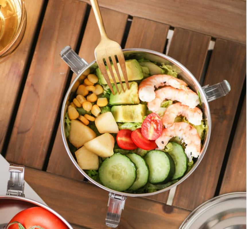 Premium Stainless Steel Food Storage Containers 304 Grade the Original Leak-Proof, Airtight, Smell-Proof - Perfect for Camping Trips, Lunches, Leftovers, Soups, Salads