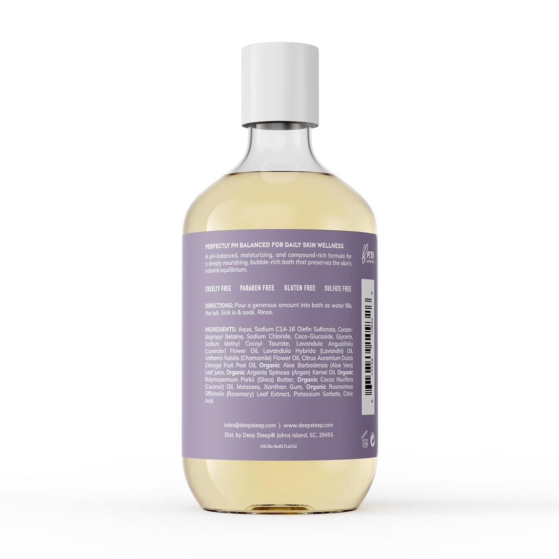 Deep Steep Bubble Bath 17Oz (Pack of 1) (17 Fl Oz (Pack of 1), Lavender Chamomile)