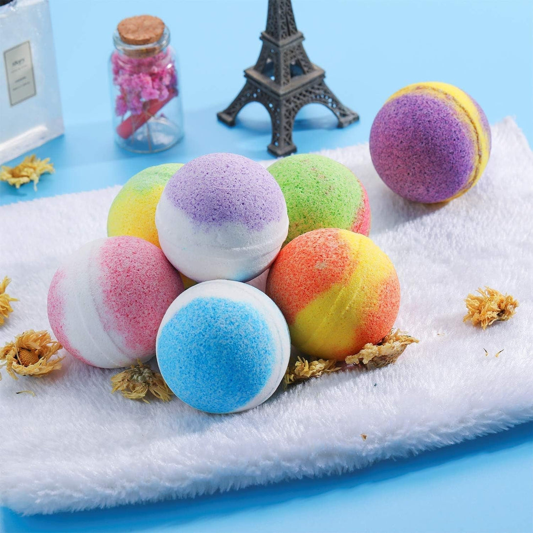 TTRWIN Bath Bombs, 12 Pcs Handmade All Natural Organic Bath Bombs Gift Set, Essential Oil Bubble Bath, Dry Skin Moisturize, SPA Relaxing Gifts for Women & Men, Her, Girls, Wife, Birthday