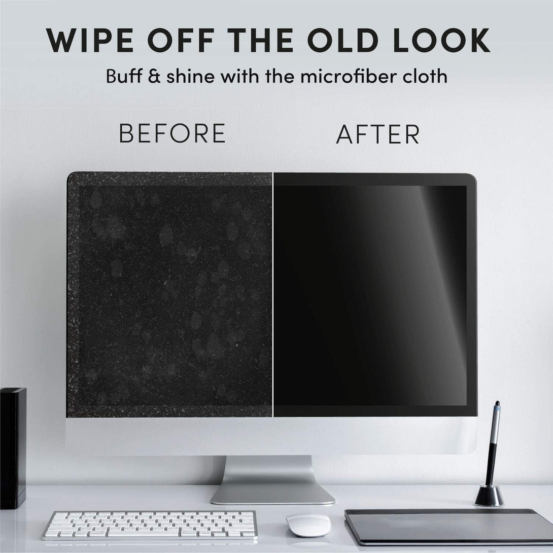 Electronic Wipes Screen Cleaner [40 Wipes] Streak-Free Computer Screen Cleaner & TV Screen Cleaner - Screen Wipes for Electronics, Screen Cleaner Wipes, Laptop Cleaner - [Microfiber Cloth+40 Wipes]