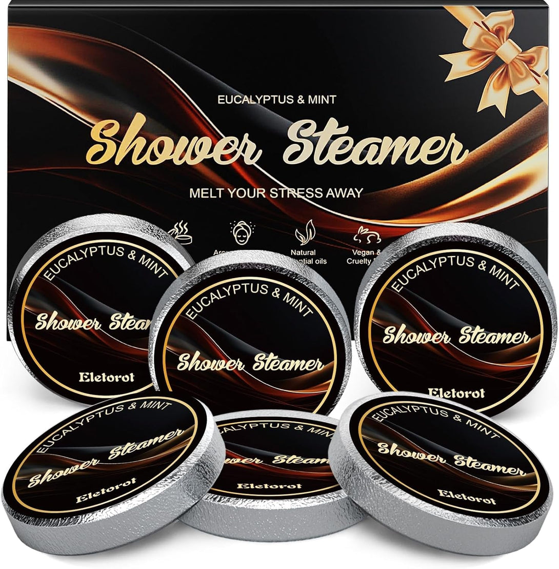 Dad Gifts for Fathers Day from Daughter Son Wife: Eucalyptus Shower Steamers Aromatherapy, 6 Packs Eucalyptus Mint Shower Bombs with Natural Essential, Birthday, Stress Relief Self Care for Men Women