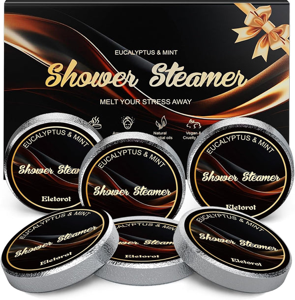Dad Gifts for Fathers Day from Daughter Son Wife: Eucalyptus Shower Steamers Aromatherapy, 6 Packs Eucalyptus Mint Shower Bombs with Natural Essential, Birthday, Stress Relief Self Care for Men Women