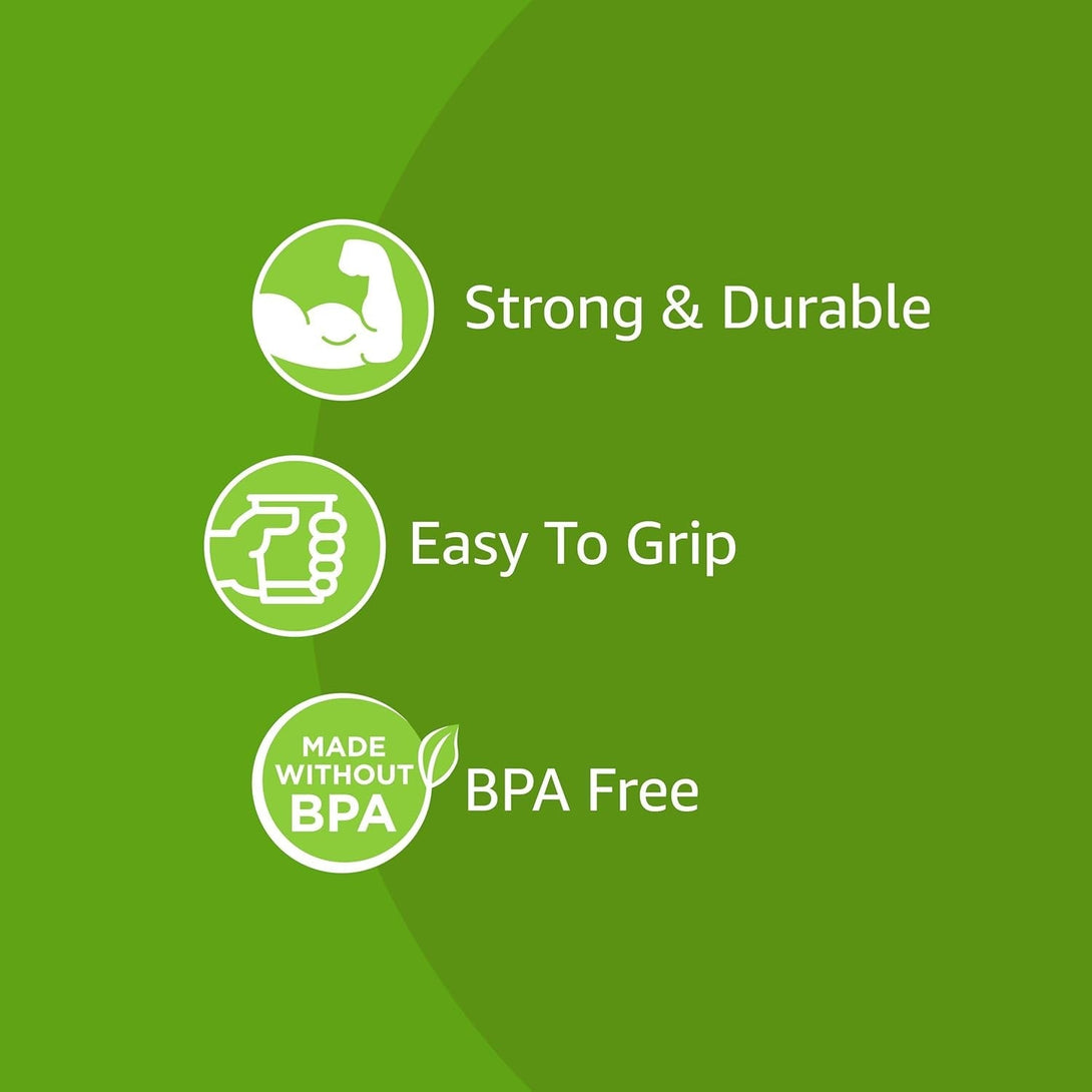 Amazon Basics Disposable Plastic Party Cups, Red, 18Oz, 50 Count