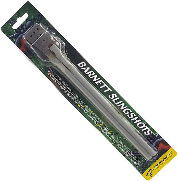 Barnett Power Band, Standard Rubber Elastic Slingshot Replacement Band with Pouch, Grey Elastic