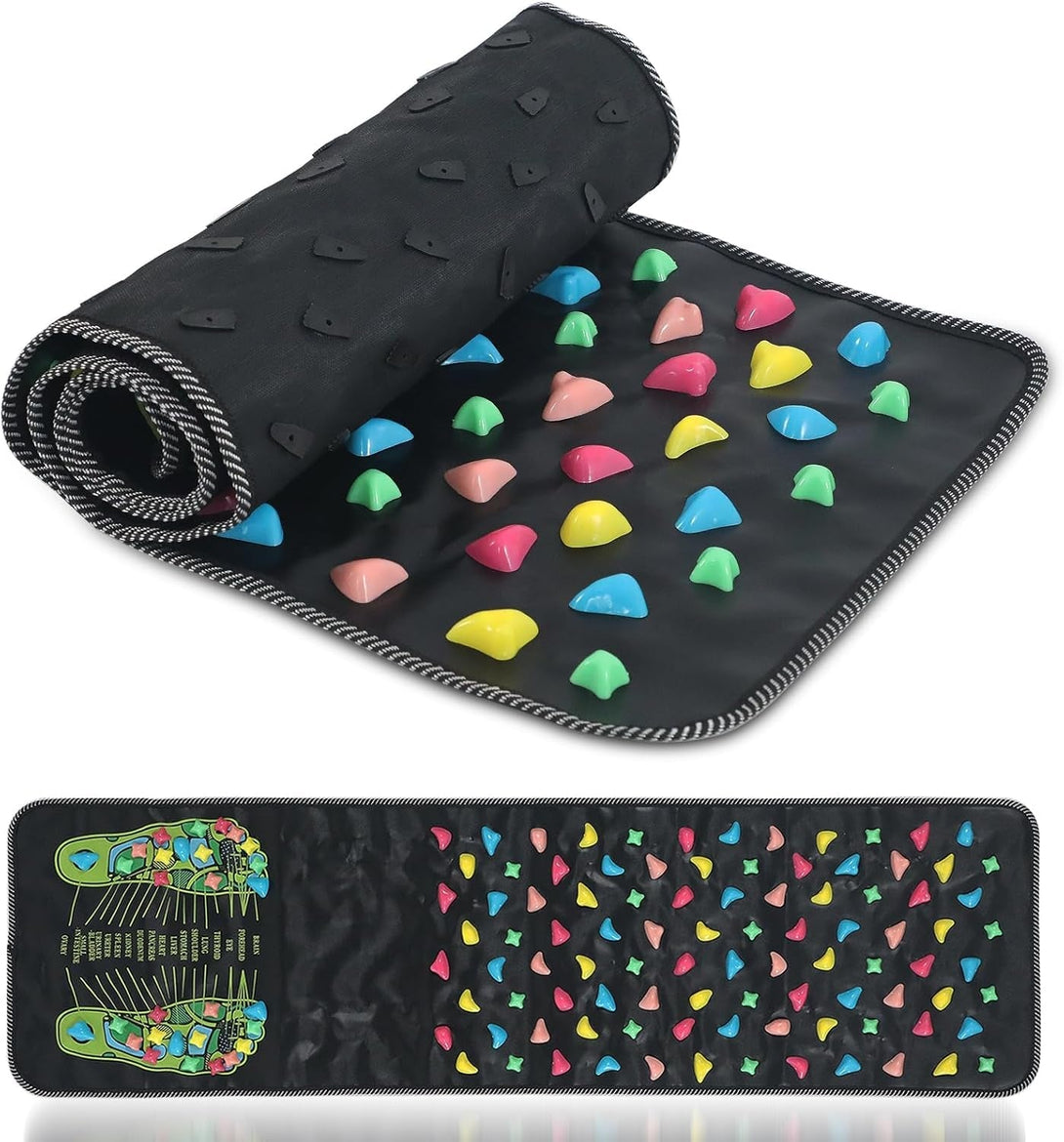 AQQHSAIN Foot Massage Mat Foot Acupressure Mat Acupressure Foot Pad for Relax Body Reflexology Walk Stone Foot Massage Mat for Long Sitting Elderly Students and Office Workers