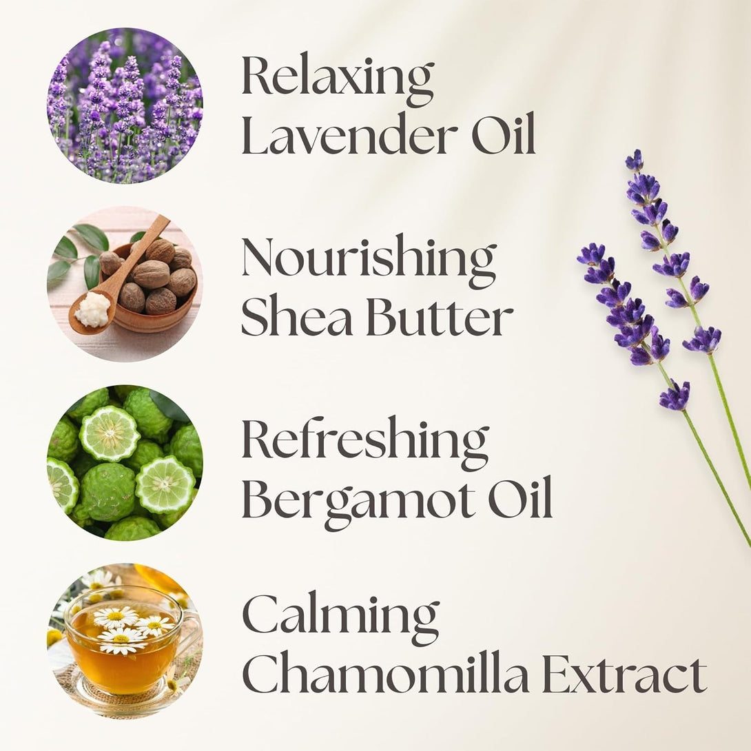 Nurture by Nature RELAX & CALM Spa Kit - Mothers Day Gifts - Spa Gift Baskets for Women, Complete Bath Sets for Women Gift - Lavender Pillow Mist, Bath Salts, Bath Bomb - Self Care Gift Basket
