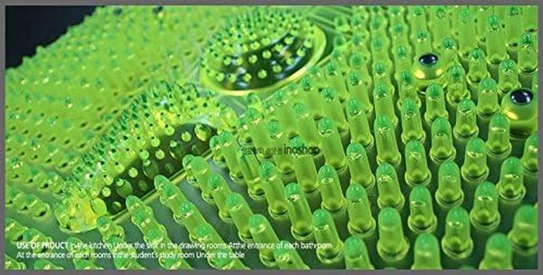 Reflexology Foot Massage Mat Stimulates Blood Circulation Acupressure Feet Massager Plate Board with Magnet (3. Rounded Rectangle Mat)