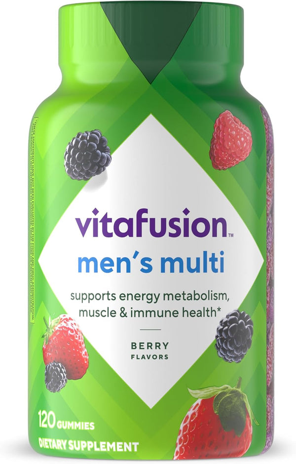 Vitafusion Adult Gummy Vitamins for Men, Berry Flavored Daily Multivitamins for Men with Vitamins A, C, D, E, B6 and B12, America’S Number 1 Gummy Vitamin Brand, 60 Day Supply, 120 Count
