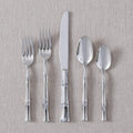 FORTESSA Royal Pacific 18/10 Stainless Steel Flatware, 5 Piece Place Setting with Table Knife, Forks and Spoons (Service for 1), Dishwasher Safe,